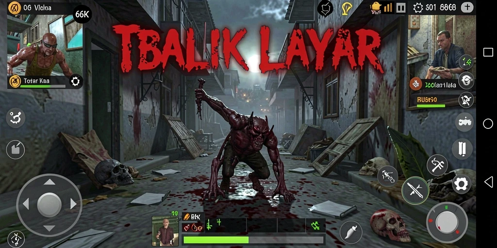Screenshot yang menunjukkan suasana menegangkan saat bermain 66K.
