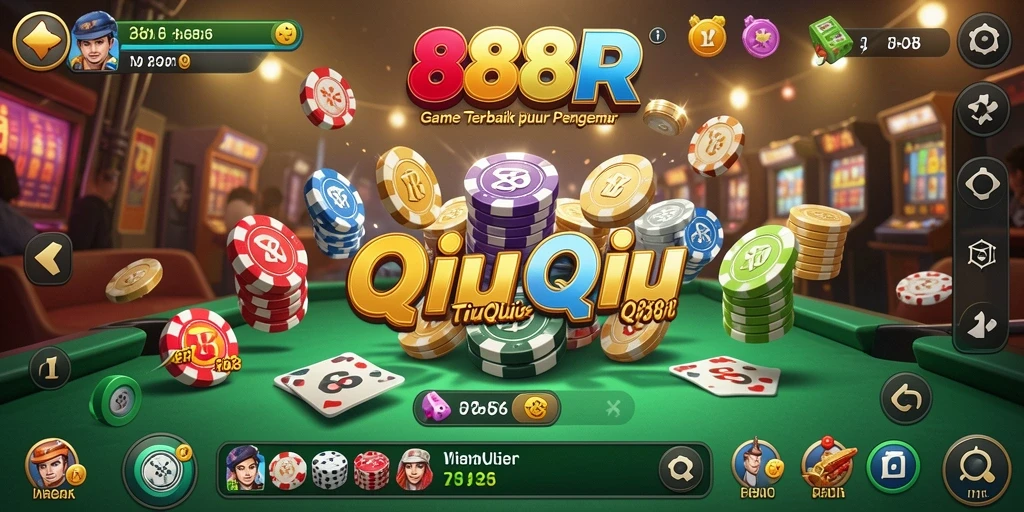 Tampilan gameplay QiuQiu yang mendebarkan di 888R.