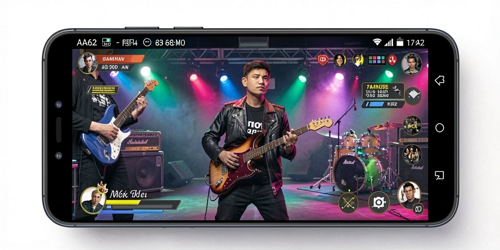 Screenshot utama AA62 menampilkan gameplay menarik dengan variasi lagu.
