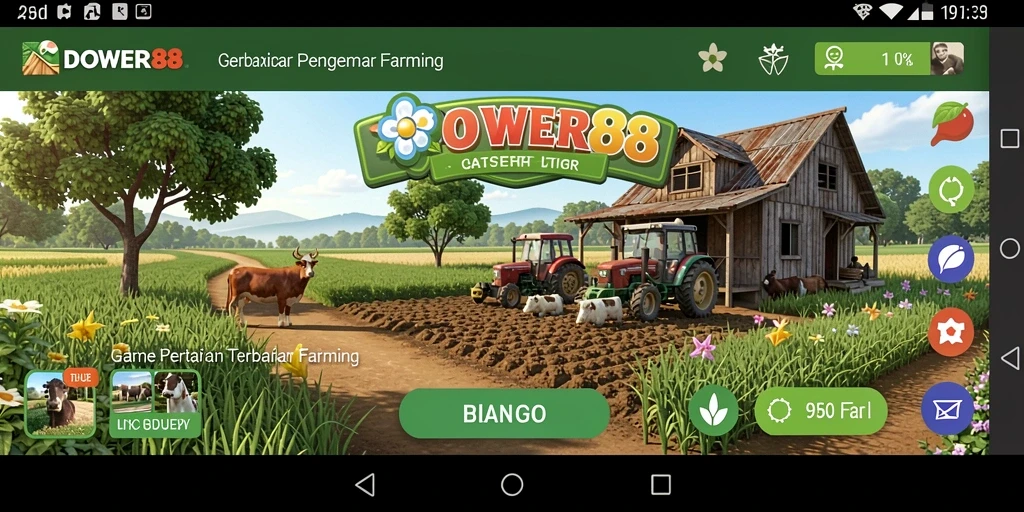 Screenshot DOWER88 menampilkan gameplay menarik dalam bertani.