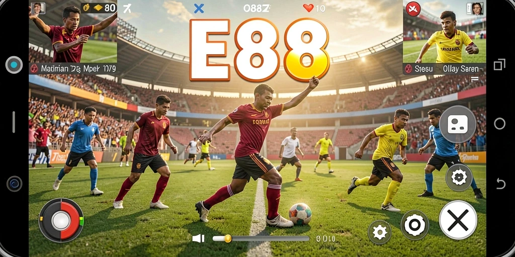 Tampilan menarik dari gameplay E88 yang penuh aksi olahraga.