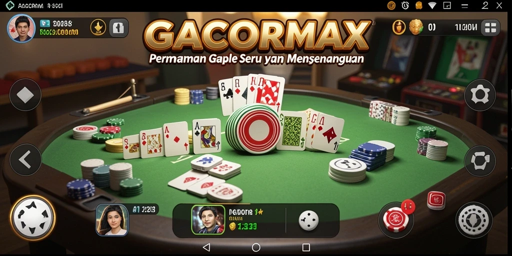 Screenshot gameplay GACORMAX menampilkan momen seru pemain Gaple.