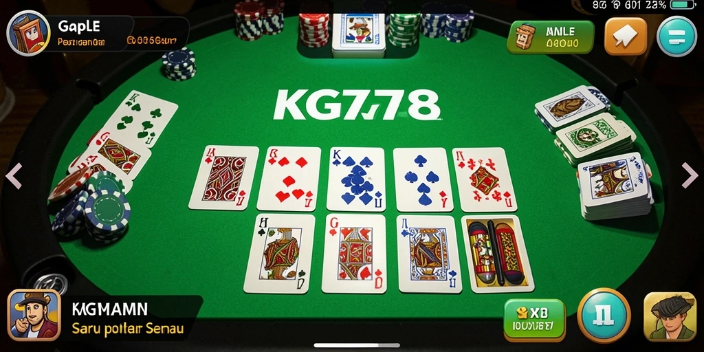 Tampilan gameplay seru dalam permainan Gaple KG778.