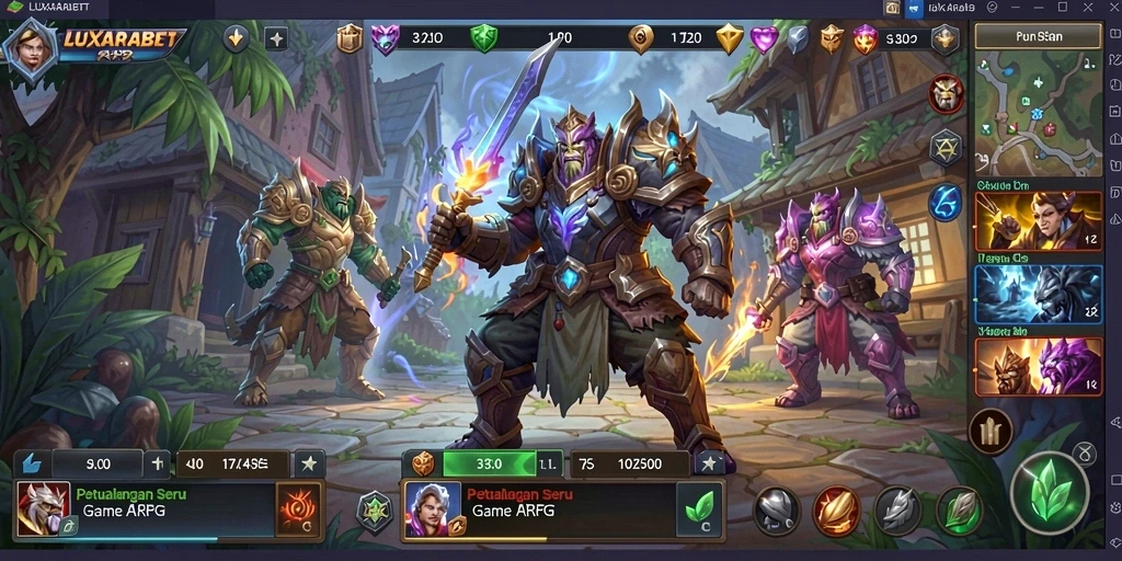 Tampilan gameplay LUXARABET yang mengesankan dan interaktif.