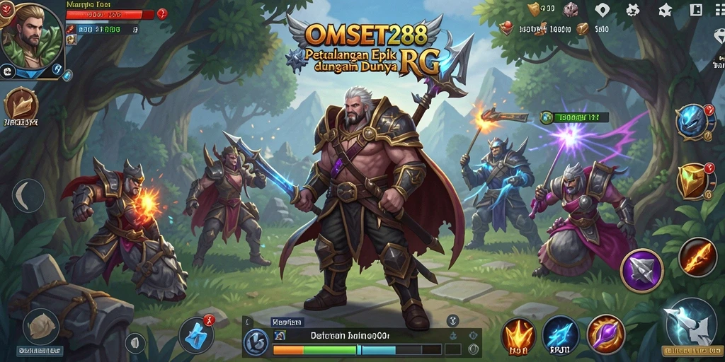 Screenshot utama OMSET288 menampilkan aksi seru dalam gameplay RPG.
