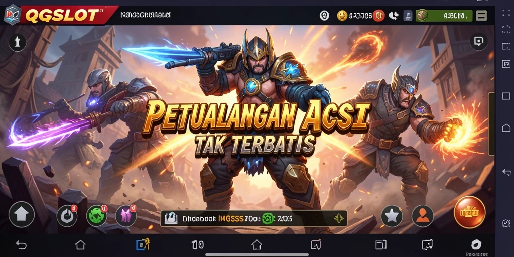 Tampilan gameplay QQSLOT yang mendebarkan dan penuh aksi.