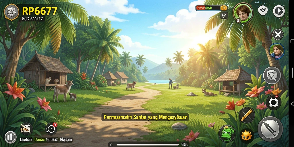 Tampilan menarik dari gameplay RP6677 yang penuh warna.