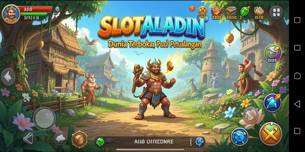 Tampilan grafis memukau dalam gameplay Open World SLOTALADIN.